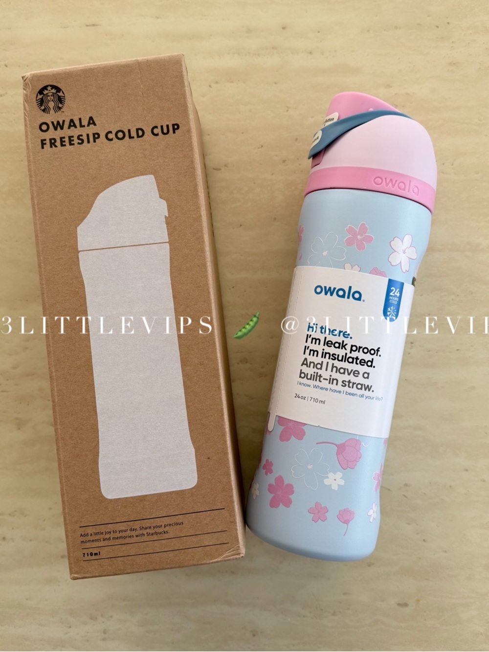 Owala Starbucks Cherry blossom Collab  Freesip 24oz Cold Cup